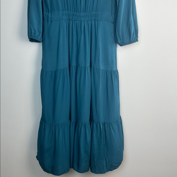 NEW Baltic Born Phillips Maxi Dress Persian Blue Medium Lined Tiered 3/4 Sleeves - Picture 12 of 16